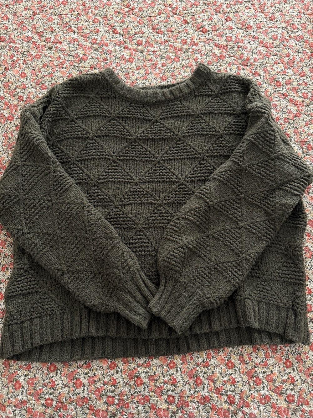 Oversized Green Knit Sweater